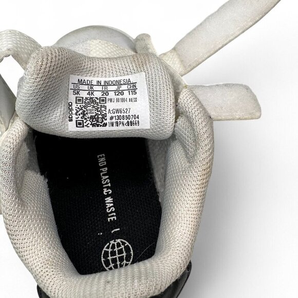 Addidas Toddler Grand Court 2.0 Adjustable Strap Sneakers Size 5 White w Black - Picture 10 of 11